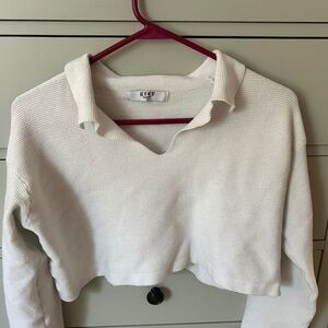 grey bandit cropped sweater